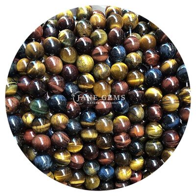 Grosir Batu Alami Batu Bulat 8mm Mata Harimau Mata Harimau Mawar Merah Mata Harimau Merah Mata Harimau Bulat Jarak Untuk Perhiasan