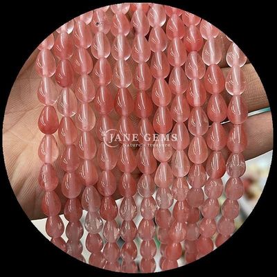Jasper Merah Opalit Mata Harimau Mutiara Natural Crystal Air Drop Bentuk Batu Lolos Manik Untaian Untuk Gelang