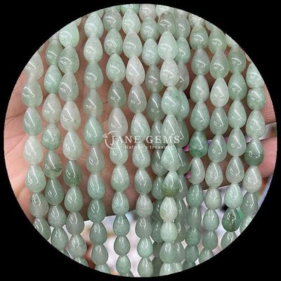 Lapis Lazuli Hijau Aventurine Gem Manik-manik kristal alami Air Drop Bentuk Batu Lolos Manik-manik Strands Untuk Gelang