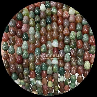 Lapis Lazuli Hijau Aventurine Gem Manik-manik kristal alami Air Drop Bentuk Batu Lolos Manik-manik Strands Untuk Gelang
