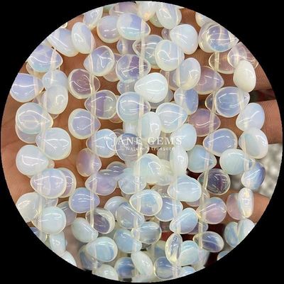 Malachite Clear Quartz Gem Bead Natural Crystal Water Drop Shape Stone Loose Bead Strands Untuk Gelang