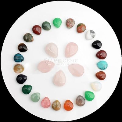 Malachite Clear Quartz Gem Bead Natural Crystal Water Drop Shape Stone Loose Bead Strands Untuk Gelang