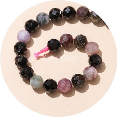Grosir Authentic Batu permata alami manik-manik longgar berfaceted kristal manik-manik longgar mawar quartz batu manik untuk kerajinan