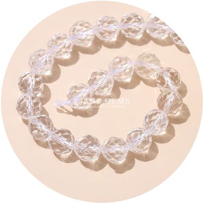Grosir Authentic Batu permata alami manik-manik longgar berfaceted kristal manik-manik longgar mawar quartz batu manik untuk kerajinan