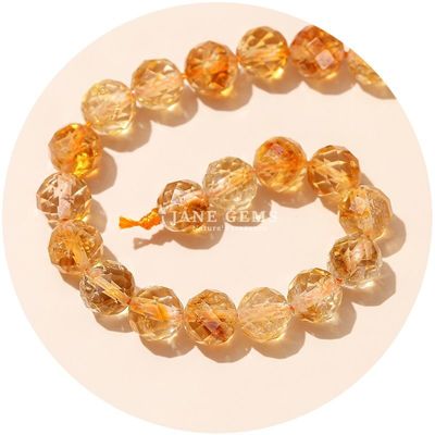 Grosir Authentic Batu permata alami manik-manik longgar berfaceted kristal manik-manik longgar mawar quartz batu manik untuk kerajinan