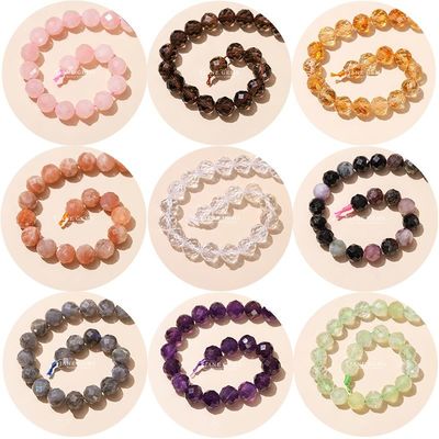 Grosir Authentic Batu permata alami manik-manik longgar berfaceted kristal manik-manik longgar mawar quartz batu manik untuk kerajinan