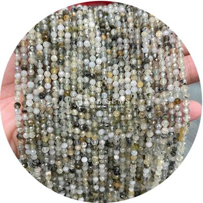 Grosir Batu permata semi berharga manik-manik berfacet yang berfacet aksesoris manik-manik batu longgar Rose Quartz manik-manik spacer untuk perhiasan