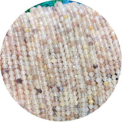 Grosir Batu permata semi berharga manik-manik berfacet yang berfacet aksesoris manik-manik batu longgar Rose Quartz manik-manik spacer untuk perhiasan