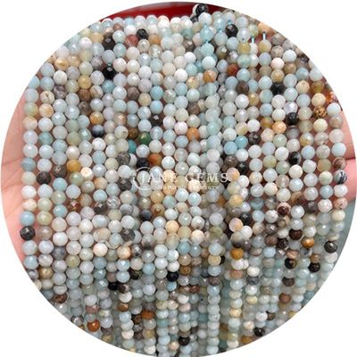 Grosir Batu permata semi berharga manik-manik berfacet yang berfacet aksesoris manik-manik batu longgar Rose Quartz manik-manik spacer untuk perhiasan