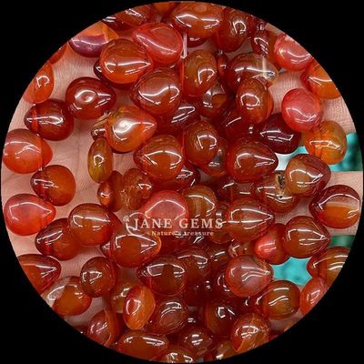 Indian Agate Topaz Gem Bead Natural Crystal Water Drop Shape Stone Loose Bead Strands Untuk Gelang