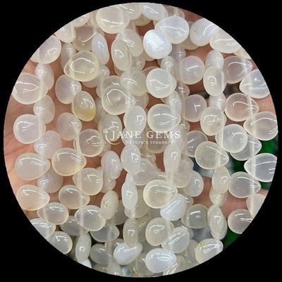 Howlite Crazy Agate Gem Bead Crystal Water Natural Drop Bentuk Batu Lolos Bead Strands Untuk Gelang