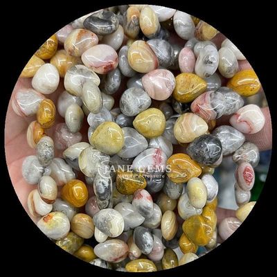 Howlite Crazy Agate Gem Bead Crystal Water Natural Drop Bentuk Batu Lolos Bead Strands Untuk Gelang