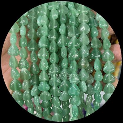 Rose Quartz Carnelian Gem Bead Natural Crystal Heart Shape Stone Loose Bead Strands Untuk Gelang