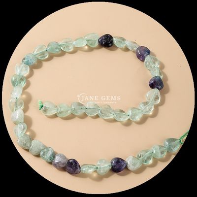 White Jade Gold Sandstone Gem Bead Natural Crystal Heart Shape Stone Loose Bead Strands Untuk Gelang