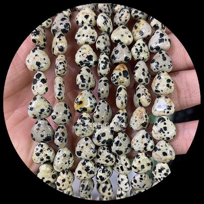 Aquamarine Amethyst Gem Bead Natural Crystal Heart Shape Stone Loose Bead Strands Untuk Gelang