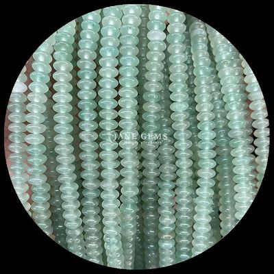 Pink Aventurine Green Aventurine Gem Bead Natural Crystal UFO Shape Stone Loose Bead Strands Untuk Gelang