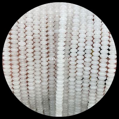 Lemon Jade Amazonite Gem Bead Natural Crystal UFO Bentuk Batu Lolos Bead Strands Untuk Gelang