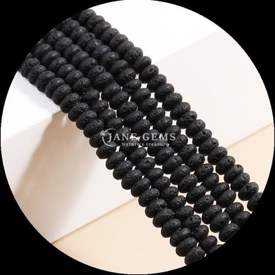 Lucky Jade Lava Stone Gem Bead Crystal Alam Abacus Bentuk Batu Loose Bead Strands Untuk Gelang
