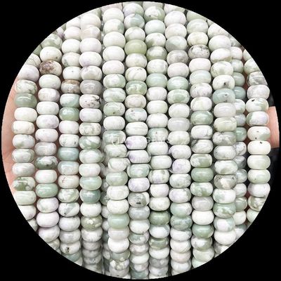 Lucky Jade Lava Stone Gem Bead Crystal Alam Abacus Bentuk Batu Loose Bead Strands Untuk Gelang