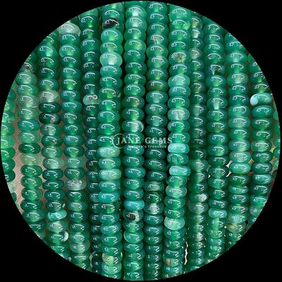Lucky Jade Lava Stone Gem Bead Crystal Alam Abacus Bentuk Batu Loose Bead Strands Untuk Gelang
