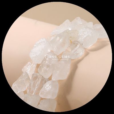 Rose Quartz Amethyst Gem Bead Natural Crystal Raw Rough Stone Loose Bead Strands Untuk Gelang