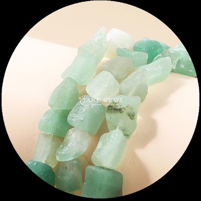 Fluorite Amazonite Gem Bead Natural Crystal Raw Rough Stone Loose Bead Strands Untuk Gelang