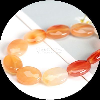 Stylish Indian Agate Batu Jasper Merah Untaian manik-manik longgar Bentuk oval berfacet Batu permata manik-manik