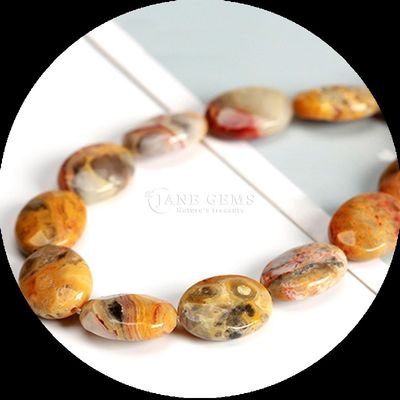 Bentuk oval berfacet Perhiasan manik kristal alami Howlite Snowflake Obsidian Batu Perhiasan longgar Untaian Untuk Gelang
