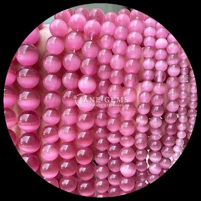Warna Pink Kuning Danau Biru Warna Manik Customisable Bentuk Bulat Kucing Mata Manik Untuk DIY Hadiah