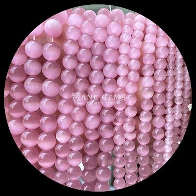 Warna Pink Kuning Danau Biru Warna Manik Customisable Bentuk Bulat Kucing Mata Manik Untuk DIY Hadiah