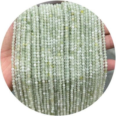 Batu permata alami berfaceted energi kristal bulat bentuk bebas manik-manik untuk membuat perhiasan DIY
