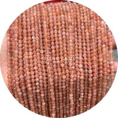 Batu permata alami berfaceted energi kristal bulat bentuk bebas manik-manik untuk membuat perhiasan DIY