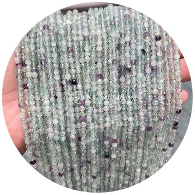 Batu permata alami berfaceted energi kristal bulat bentuk bebas manik-manik untuk membuat perhiasan DIY