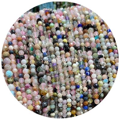 OEM ODM Dukungan berfacet Asli Alam Batu permata Penyembuhan Kristal Perhiasan Strand Lolos Untuk Desainer DIY
