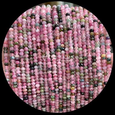 Tourmaline Garnet Batu permata alami manik-manik berfaceted Abacus Bentuk bebas manik-manik untaian untuk energi penyembuhan dan DIY Perhiasan Ma