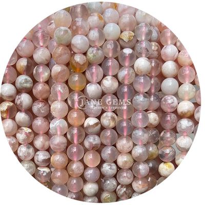 Natural Round Smooth Mix Agate Loose Beads Strand Untuk DIY Perhiasan & Kerajinan Makin