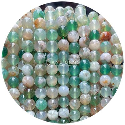 Natural Round Smooth Mix Agate Loose Beads Strand Untuk DIY Perhiasan & Kerajinan Makin