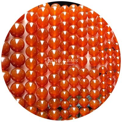 Batu Agates alami manik-manik halus bulat longgar manik-manik spacer untuk perhiasan membuat gelang DIY
