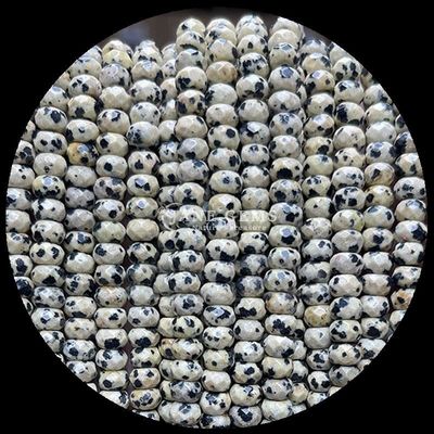 Indian Agate Green Dot Natural Gemstone Bead Strands Natural Gemstone Faceted Abacus Beads untuk Hadiah Khusus