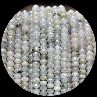 Labradorite Peridot Natural Gemstone Bead Strands Natural Gemstone Faceted Abacus Beads untuk Hadiah Khusus