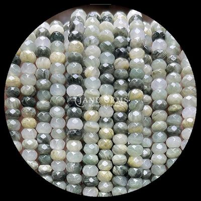 Labradorite Peridot Natural Gemstone Bead Strands Natural Gemstone Faceted Abacus Beads untuk Hadiah Khusus
