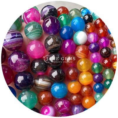 Natural Healing Crystal Gemstone Loose Beads Batu Lurus Beads Untuk pembuatan Perhiasan