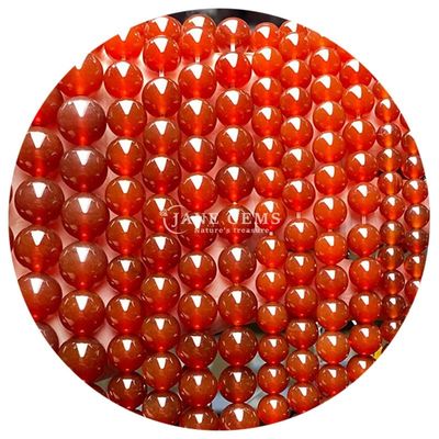 Genuine Real Agate Loose Beads Red Agate Bead Strand Untuk Keychain / Perhiasan / Kerajinan membuat hadiah