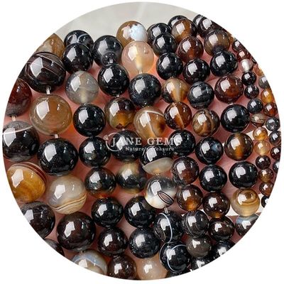 Genuine Real Agate Loose Beads Red Agate Bead Strand Untuk Keychain / Perhiasan / Kerajinan membuat hadiah