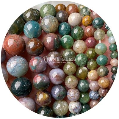 Genuine Real Agate Loose Beads Red Agate Bead Strand Untuk Keychain / Perhiasan / Kerajinan membuat hadiah