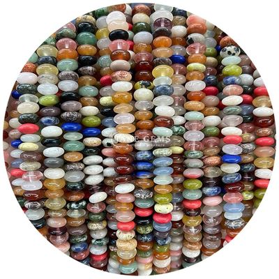UFO Bentuk Penyembuhan Spiritual Alam Kristal Lolos Manik-manik Batu permata Manik-manik Untuk DIY Hadiah