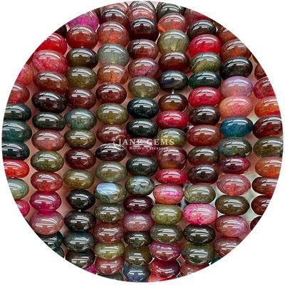 Natural Smooth Semi Precious Round Loose Stone Beads Energy Healing Beads untuk pembuatan perhiasan
