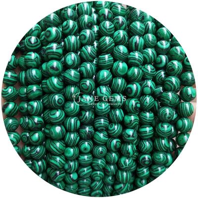 Manik-manik Malachite tiruan manik-manik batu malachite bulat manik-manik batu longgar untuk perhiasan DIY