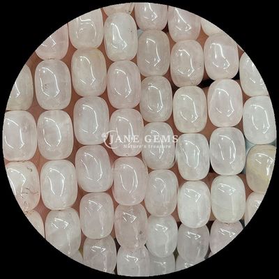 Rose Quartz Clear Quartz Natural Gemstone Bead Strands Natural Gemstone Barrel Shape Beads untuk Hadiah Khusus