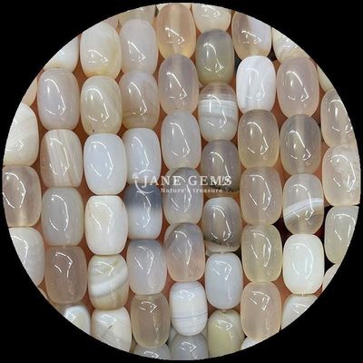 Batu permata manik Howlite Opalite kristal alami batu permata Barel Bentuk Bead lepas untaian untuk pembuatan perhiasan